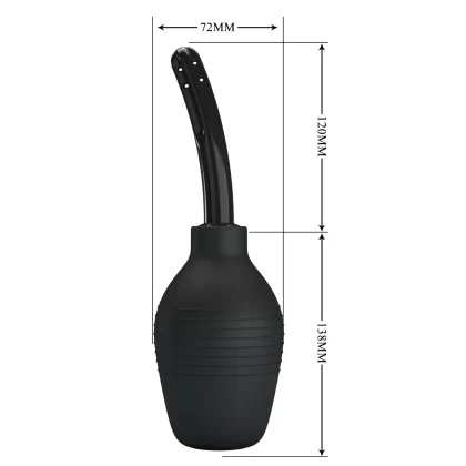 Ducha Anal BLKM6 310 ml + Consolador Premium Collage Diamantes & Corazones Curvy 18 cm