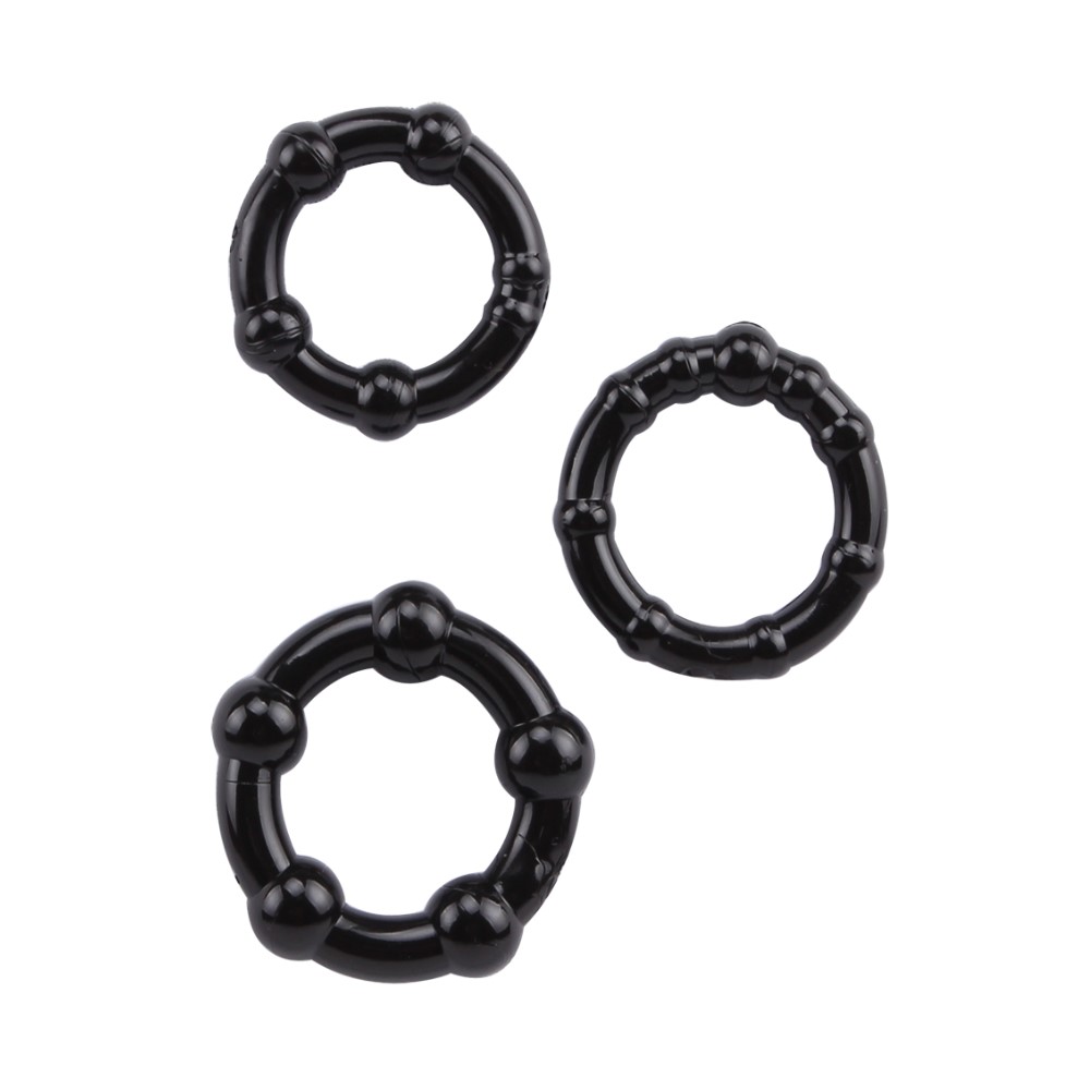 Kit de anillos con cuentas – Negro